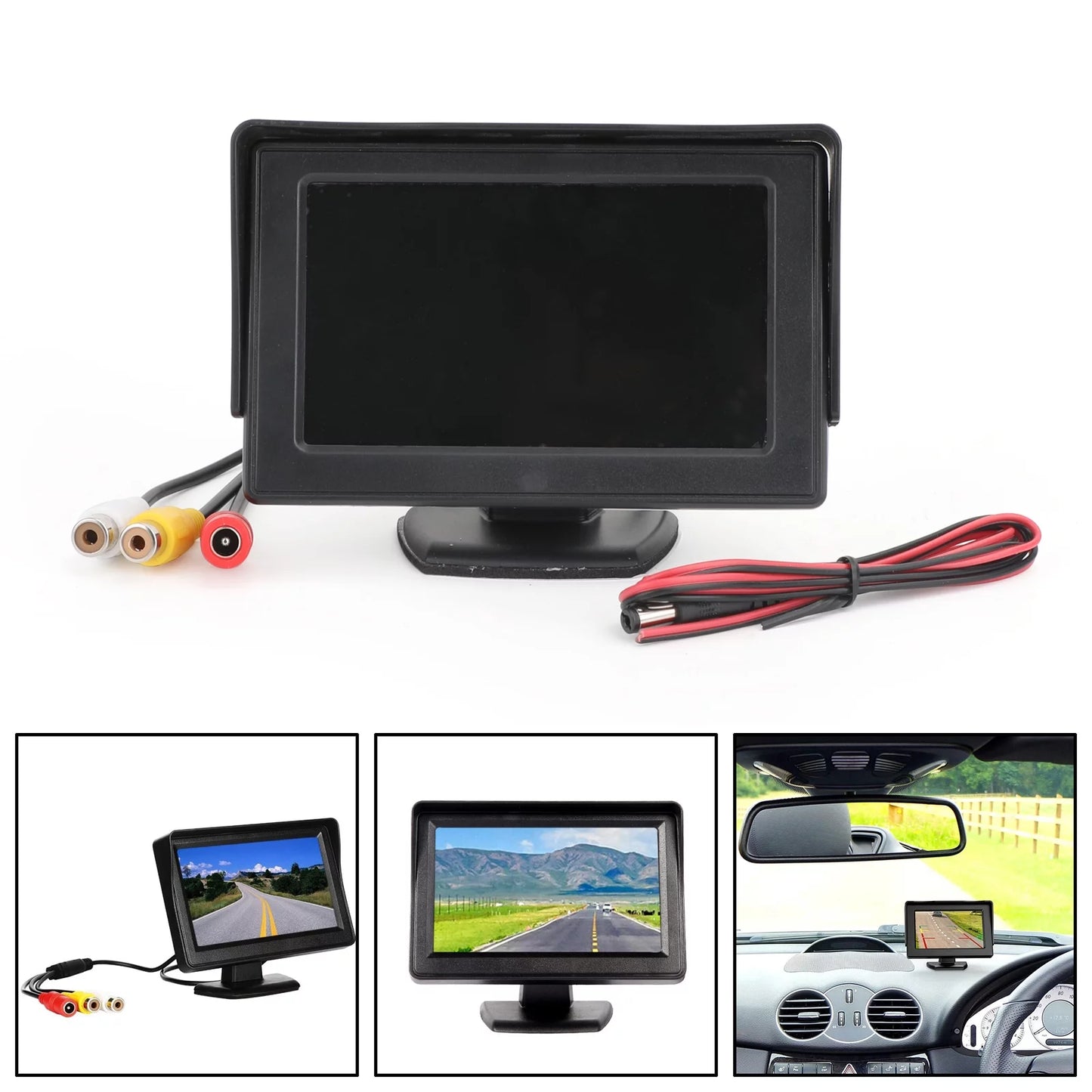 4.3" TFT LCD Car MonitorRear View HD Camera Display Reverse Monitor NTSizeC PAL