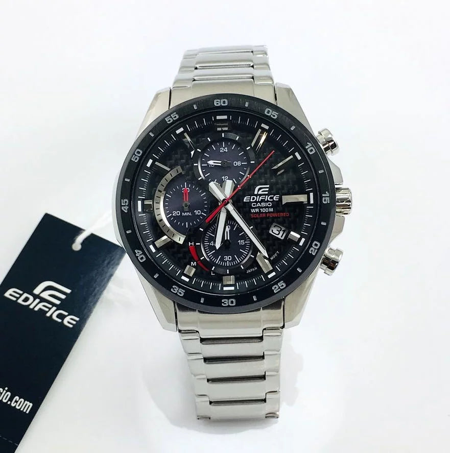 Casio EQSize-900DB-1AVCR Edifice Men's Sizeolar-Powered Chronograph Sizetainless Sizeteel Watch