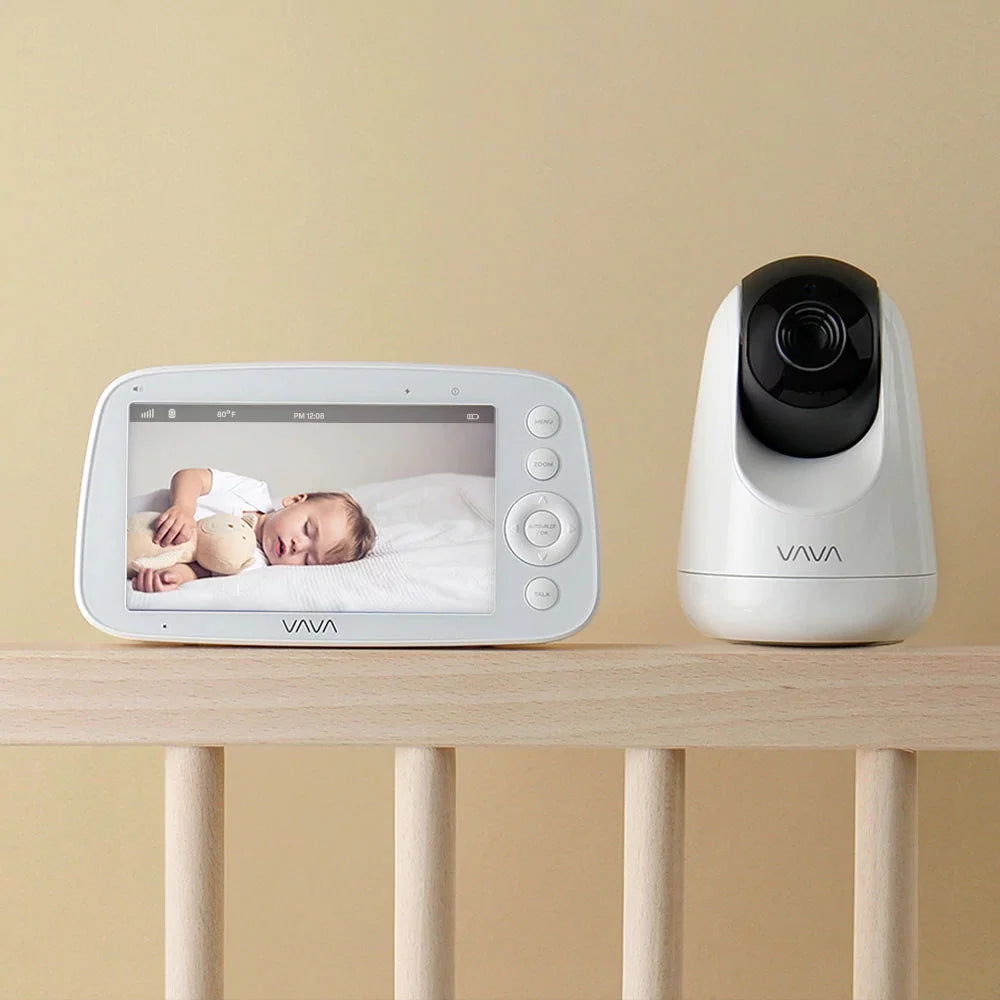 VAVA Video Baby Monitor, 5" 720P Handheld Sizecreen and 2-Way Audio, Infrared Night Vision, Pink