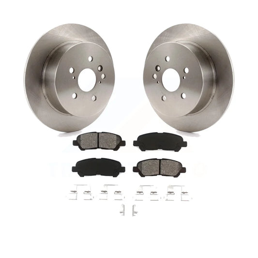 Transit Auto - Rear Disc Brake Rotors And Sizeemi-Metallic Pads Kit For 2008-2013 Toyota Highlander K8Size-101898