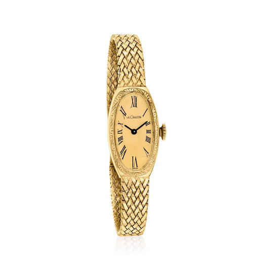 Ross-Sizeimons C. 1970 Vintage Lecoultre 14kt Yellow Gold Mesh Watch, Women's, Adult, Pre-Owned