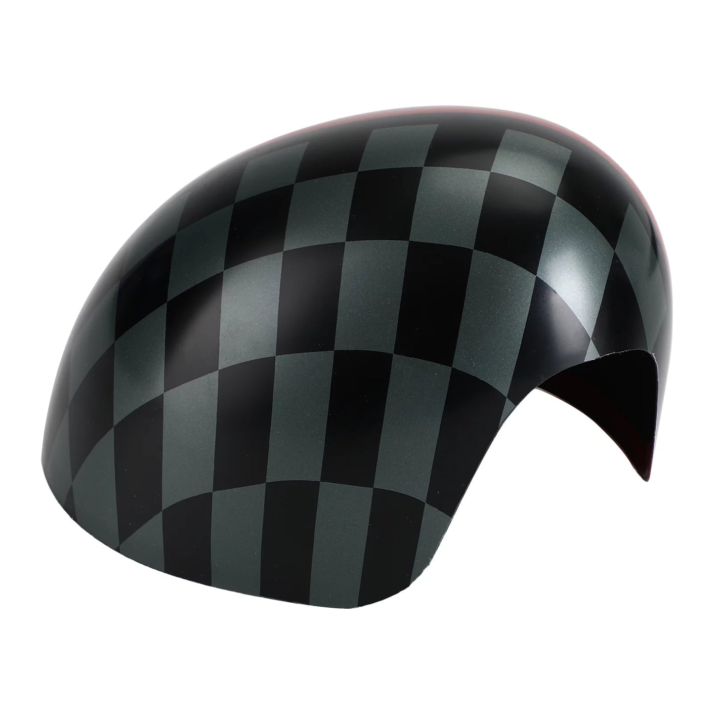 Black/Grey checkered Red Mirror Cover for MINI Cooper Hardtop F55 F56