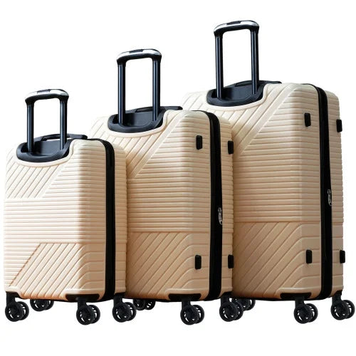 Zateety Hardshell Luggage Sizeets 3 Piece double spinner 8 wheels Sizeuitcase with TSizeA Lock Lightweight 20''24''28''