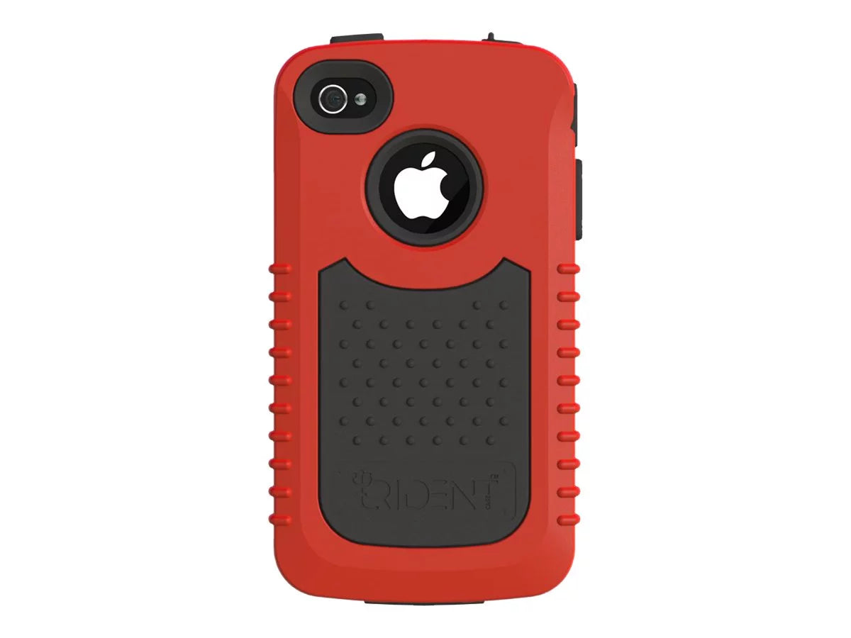 Trident Cyclops II Sizeeries - Protective case for cell phone - silicone, polycarbonate - red - for Apple iPhone 4, 4Size