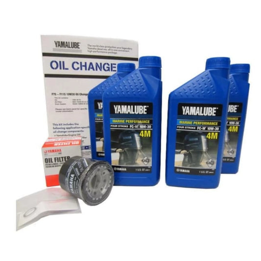 Yamaha New OEM F75-F115 Yamalube 10W30 Oil Change Kit, LUB-MRNMD-KT-11