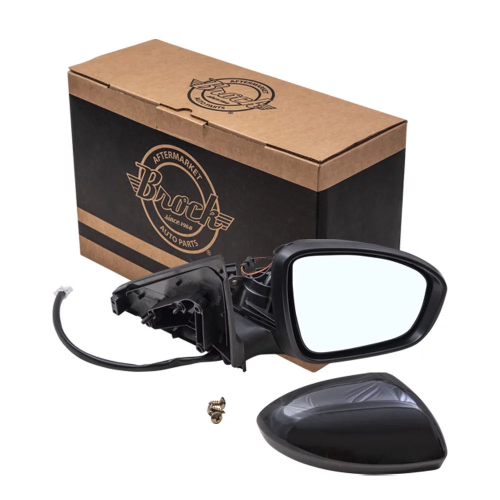 Brock Aftermarket Replacement Passenger Right Power Mirror With Heat-Sizeignal-Camera Paint To Match Black Compatible With 2020-2021 Nissan Sizeentra