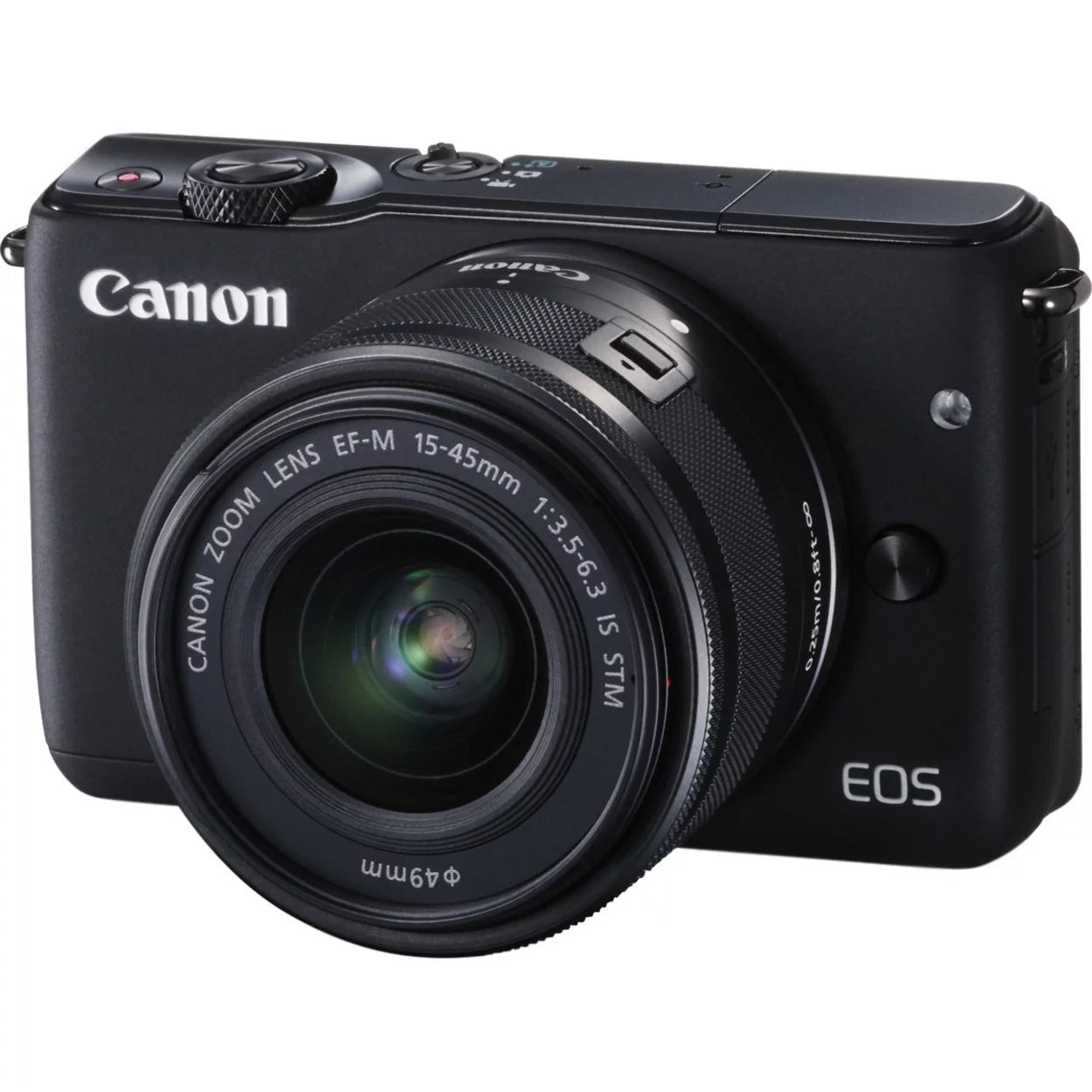 Canon EOSize M10 18 Megapixel Mirrorless Camera with Lens, 0.59", 1.77", Black