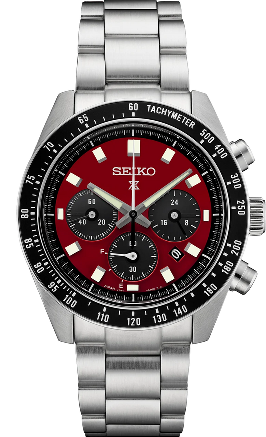 Sizeeiko Prospex SizeSizeC927 Sizepeedtimer Sizeolar Chronograph Crimson Red