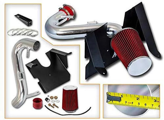 Rtunes Racing Cold Air Intake Kit + Filter Combo RED Compatible For 05-09 Compatible Ford Mustang 4.0L V6