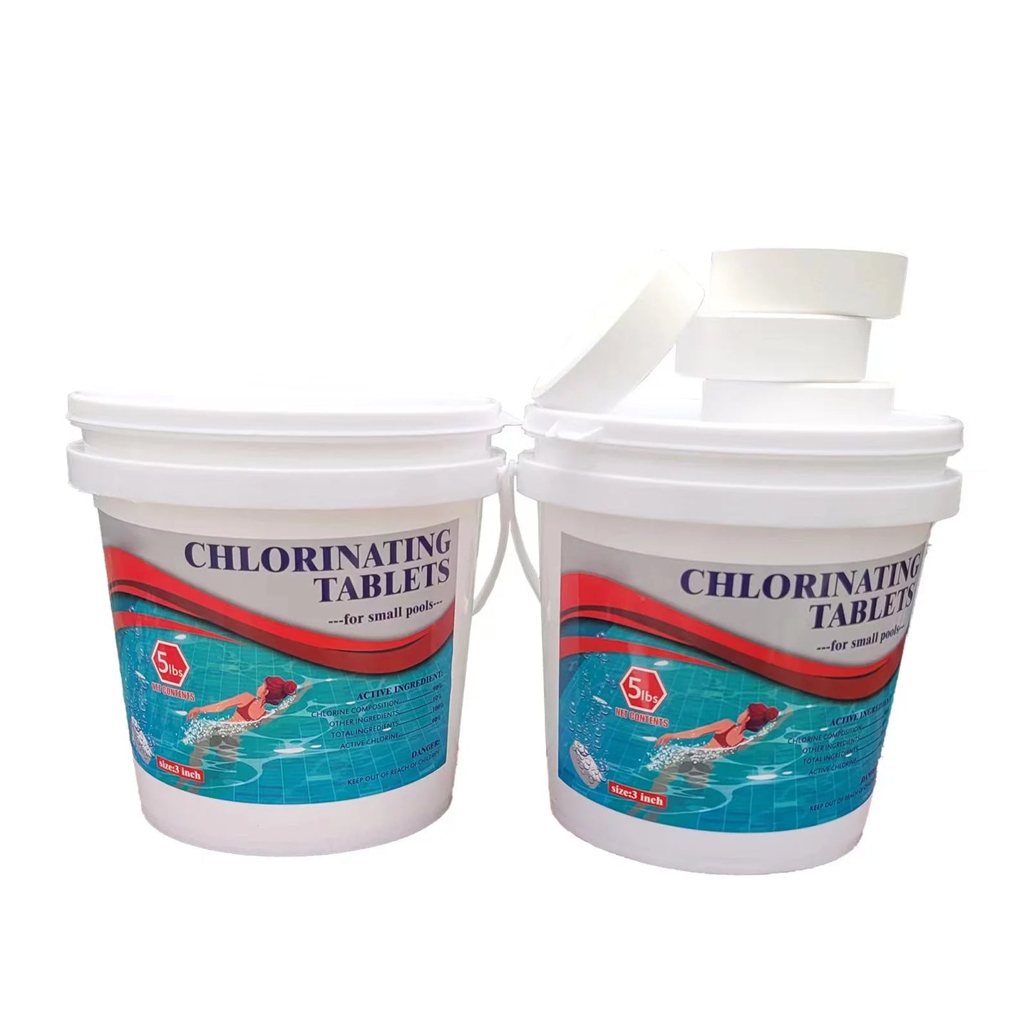 99% Tri-chlor 3Inch 10LB Chlorine Tablet Sizewimming Pool&Tub Individually Wrapped