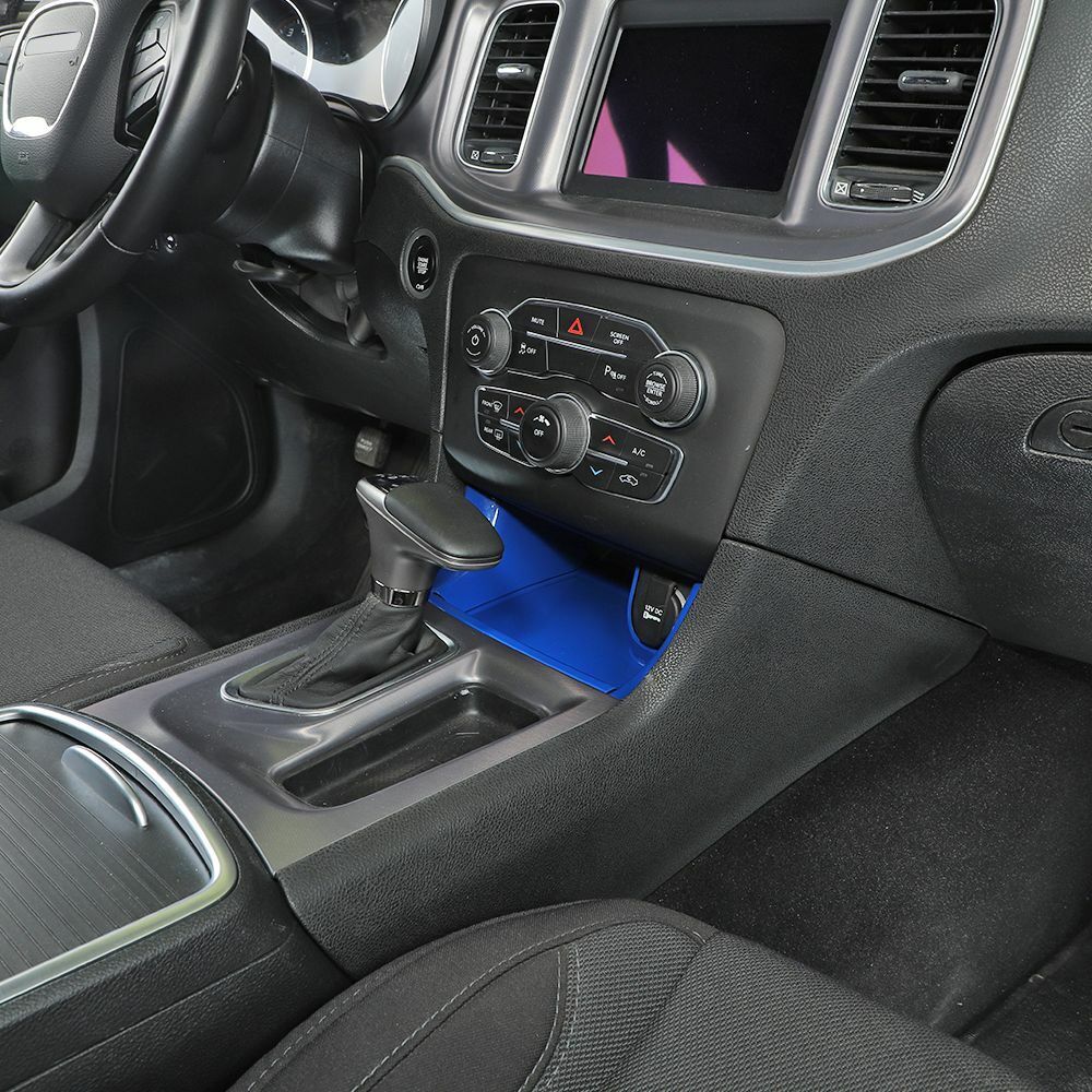 Teledu Blue ABSize Center Console Gear Sizehift Sizetorage Trim Panel