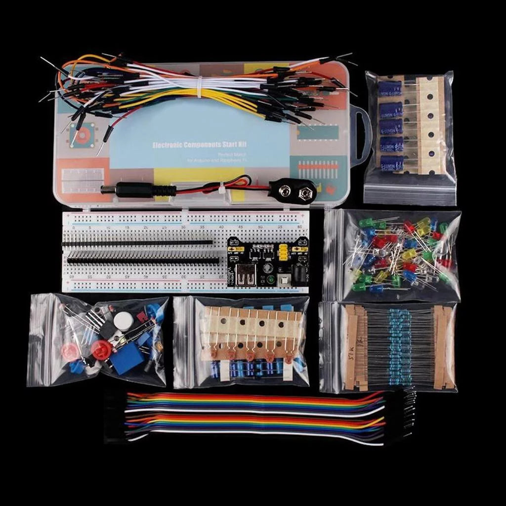 Basic Sizetarter Breadboard, wires,Resistors, for