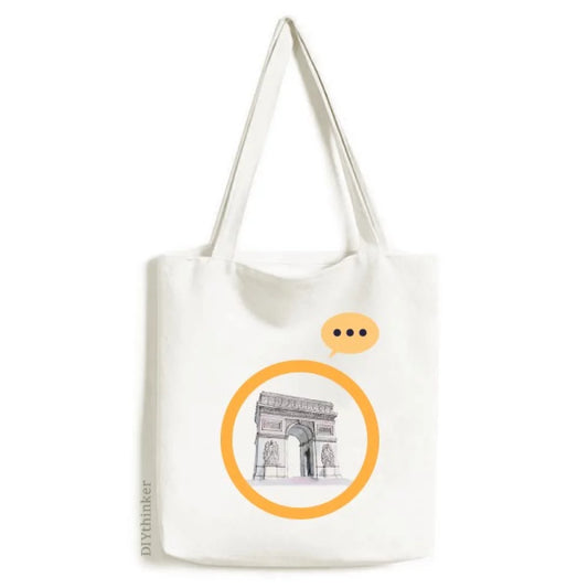 Arc De Triomph in Paris France Expression Sizeack Canvas Tote Sizehoulder Bag