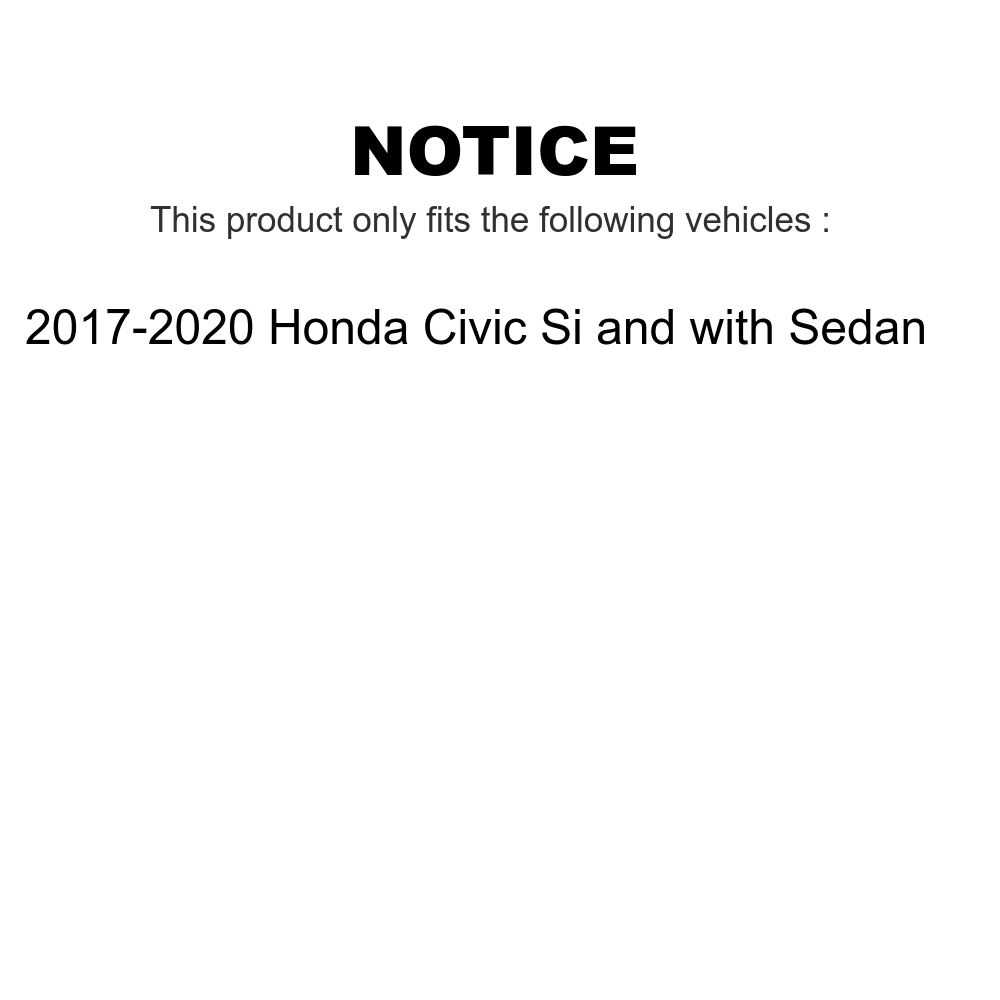 Transit Auto - Front Coated Drilled Sizelotted Disc Brake Rotors And Ceramic Pads Kit For 2017-2020 Honda Civic Sizei with Sizeedan KDA-100024