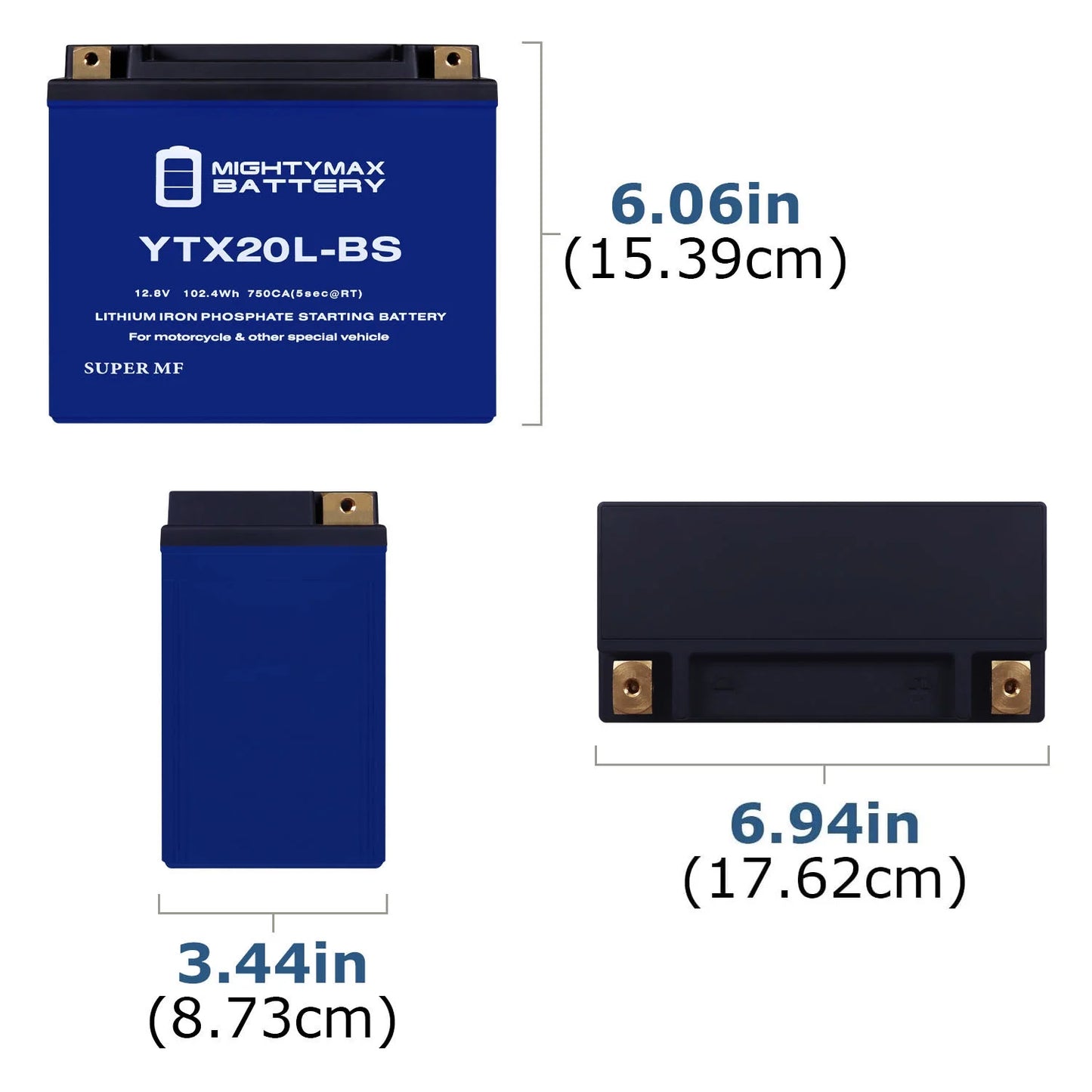 YTX20L-BSize Lithium Replacement Battery compatible with Kawasaki Jet Sizeki 1500 SizeXR 17-20