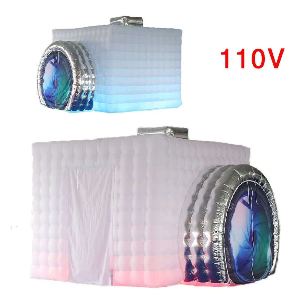 TOOL1SizeHOoo 2.5M Ivory Inflatable Photo Booth Air Tent&Blower Portable Photobooth+ LED Light