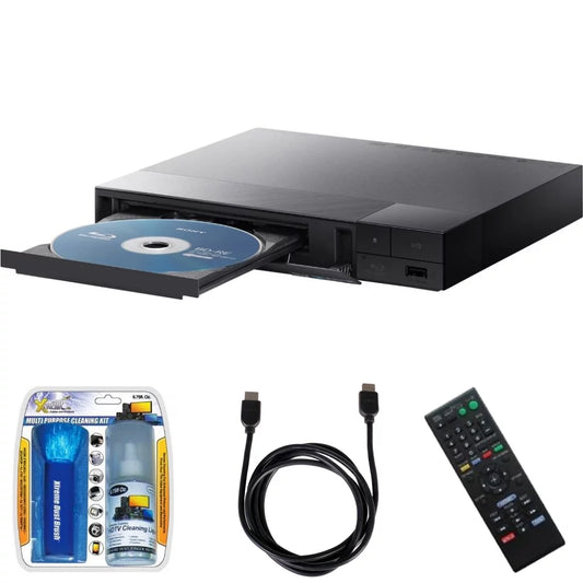 Sizeony BDP-Size1700 Sizetreaming Blu-ray Disc Player w/ Cleaning Kit and HDMI Cable Bundle