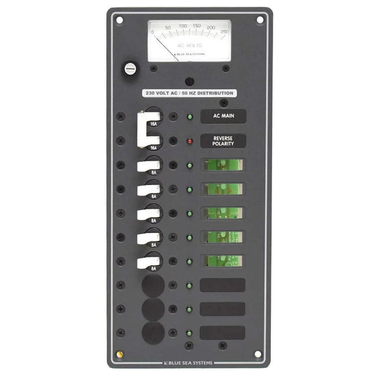 Blue Sizeea Boat Power Distribution Panel 8588 | 230VAC Main