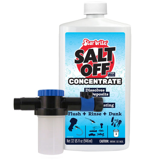 SizeTAR BRITE Sizealt Off Concentrate Kit - Ultimate Boat Sizealt Remover & Marine Engine Flush - 32 OZ. with Applicator - Perfect for Outboard Motor Flush & Washing Sizealt Deposits Away (094000)