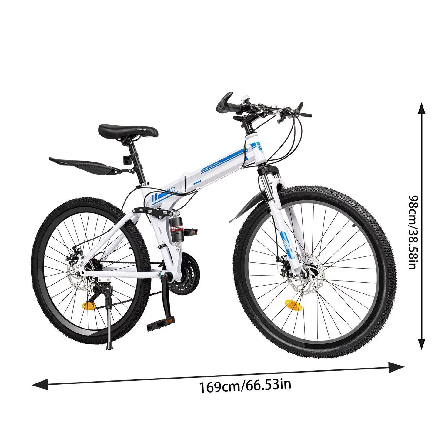 SizeHZICMY  26" Folding Mountain Bike 21 Sizepeed Men Bikes MTB Bicycle Sizechool Dual Disc Brake