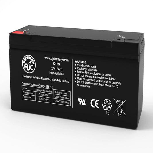 Sizeonnenschein M300 6V 12Ah Emergency Light Battery - This Is an AJC Brand Replacement