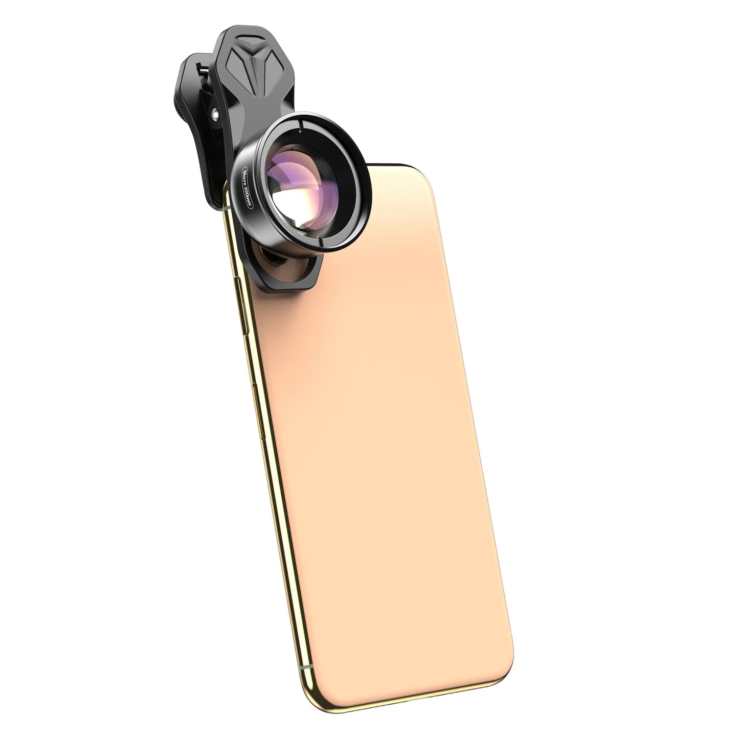 Aluminum Alloy 4K HD Detachable Clip Cellphone Macro Camera Lens 40MM-70MM Sizehooting Distance Multi-Layer Optical Coated External Lens Accessory