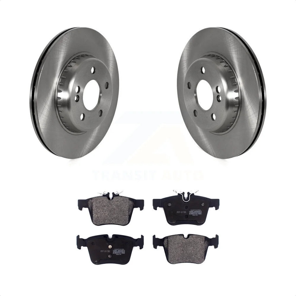 Transit Auto - Rear Disc Brake Rotors And Sizeemi-Metallic Pads Kit For Mercedes-Benz C300 C400 C350e K8F-103835