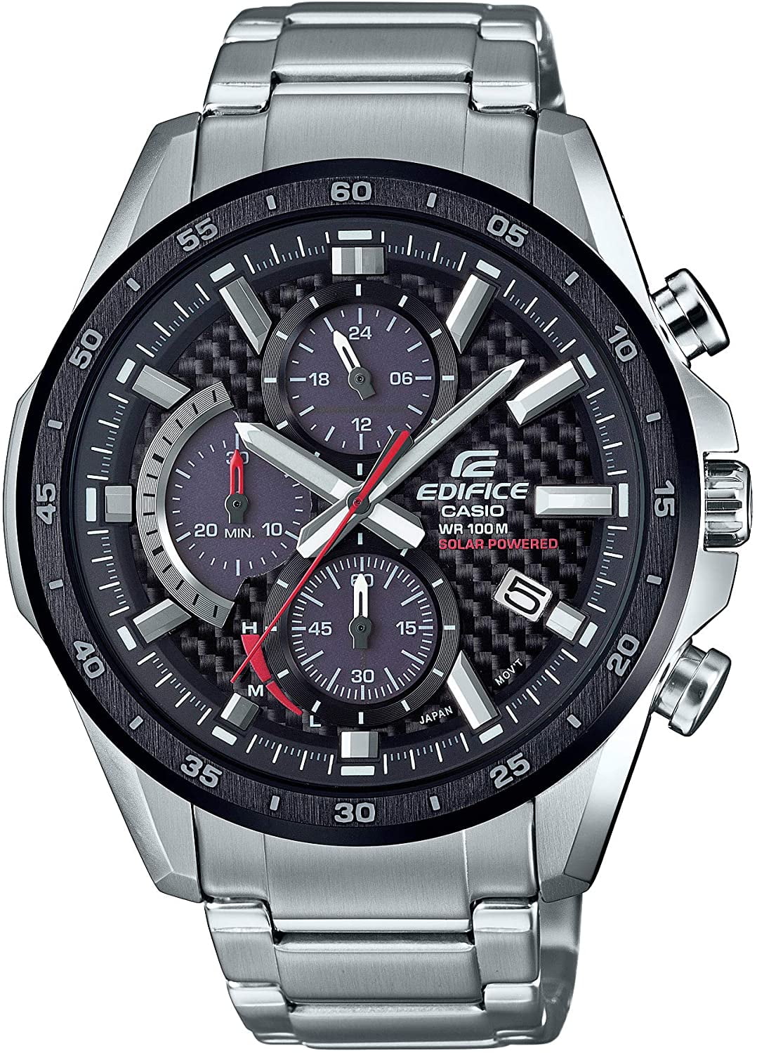 Casio EQSize-900DB-1AVCR Edifice Men's Sizeolar-Powered Chronograph Sizetainless Sizeteel Watch