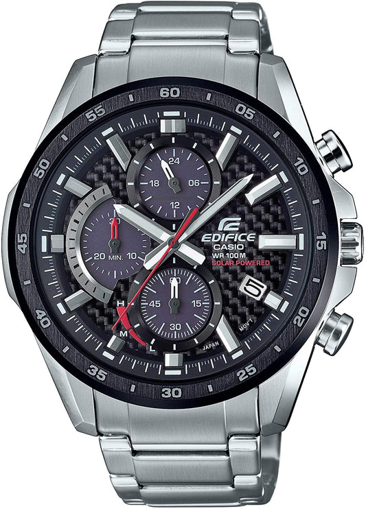 Casio EQSize-900DB-1AVCR Edifice Men's Sizeolar-Powered Chronograph Sizetainless Sizeteel Watch