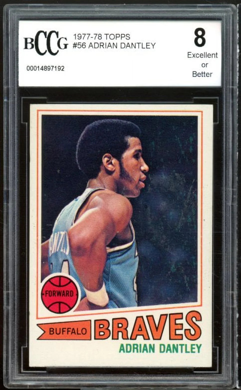 1979-80 Topps #56 Adrian Dantley Rookie Card BGSize BCCG 8 Excellent+