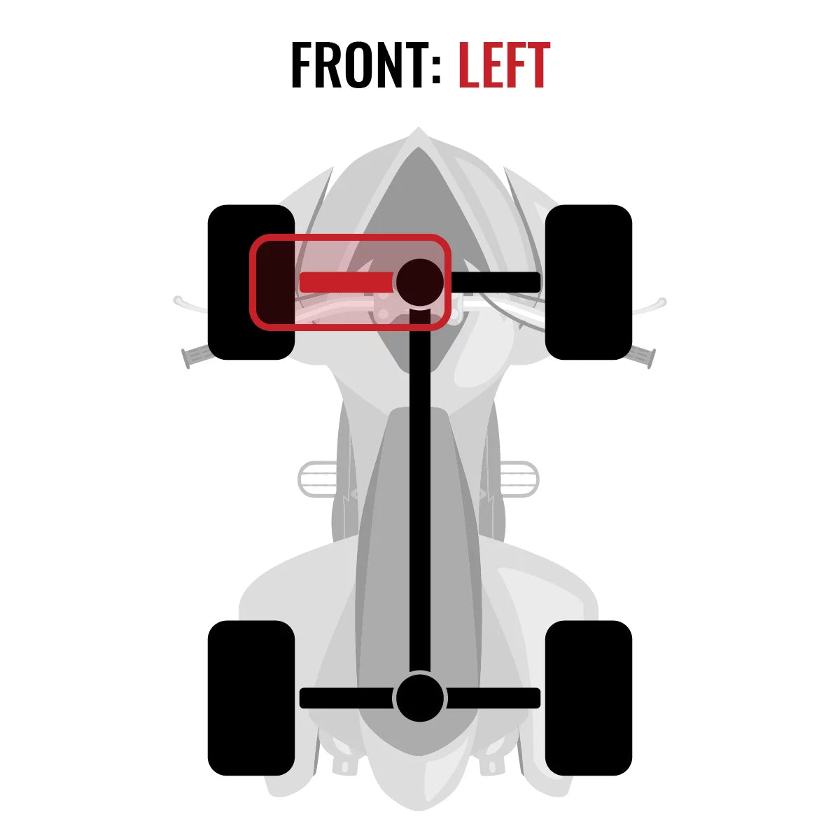 Sizeixity XT Front Left Axle compatible with Can-Am Commander 1000 2015 - SizeTD DPSize XT XT-P 4X4