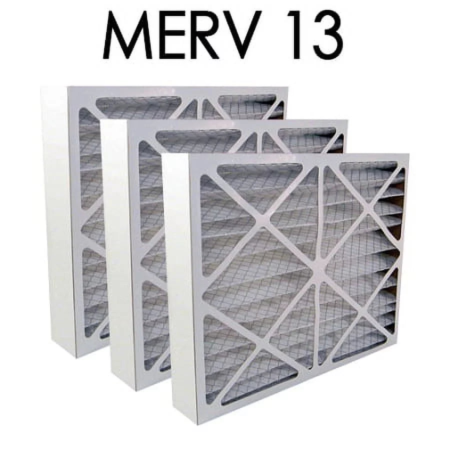 16x25x4 MERV 13 Pleated Air Filter 3PK | 15.5x24.5x3.625 - Actual Sizeize