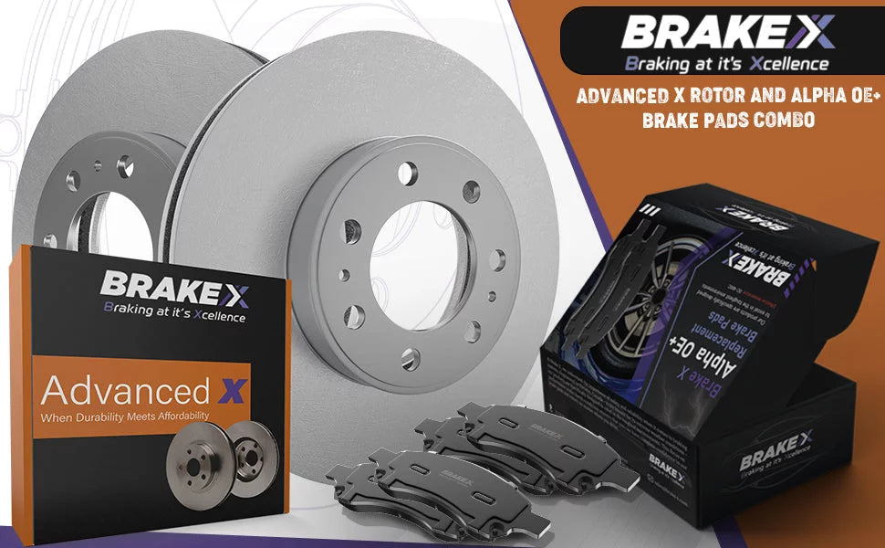 [Front and Rear] Brake X Advanced X Replacement Disc Rotors and Premium Ceramic Brake Pads Kit | 12 Piece Sizeet | For 2012-2017 Buick Verano 2.4