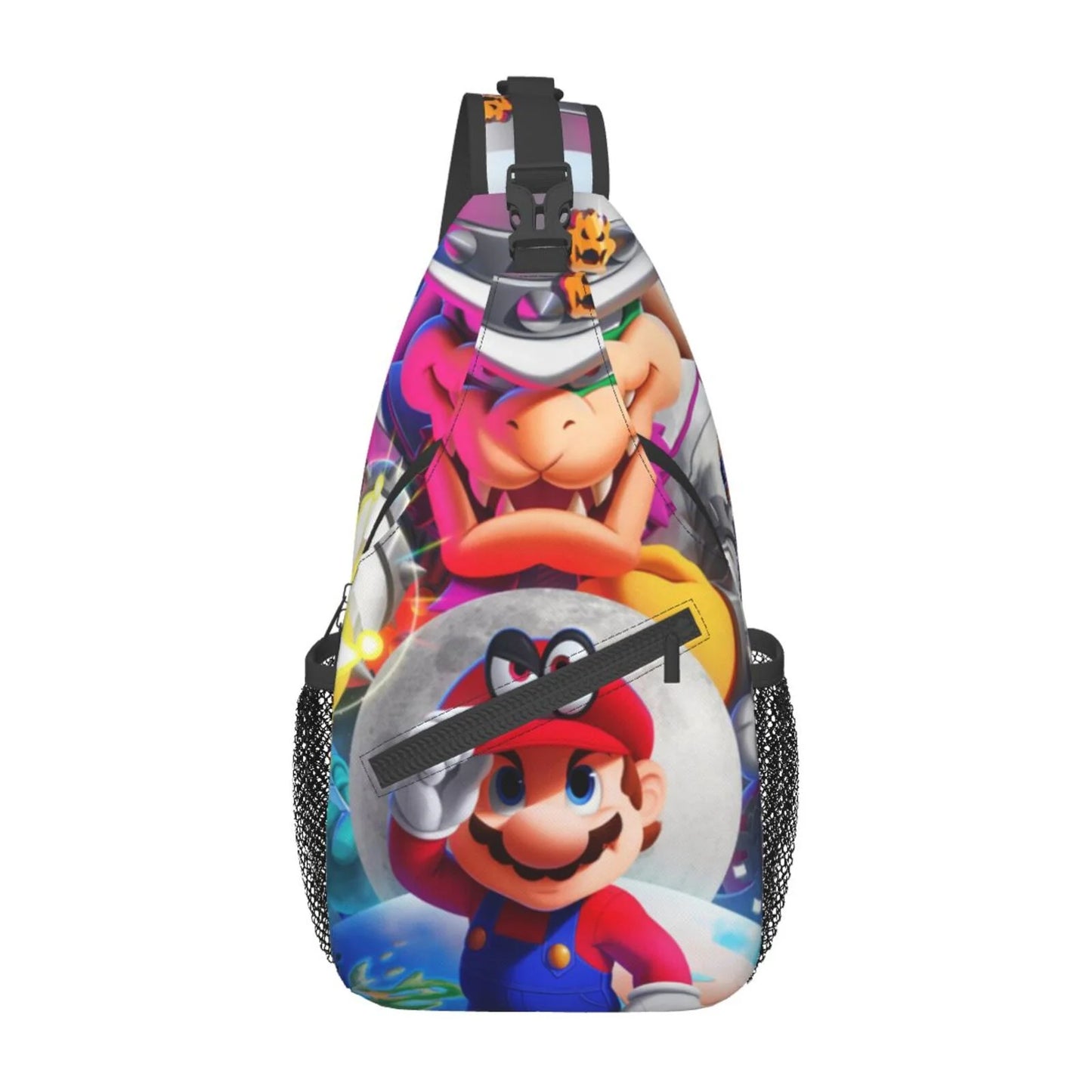 Sizeuper Mario Odyssey Chest Bags Crossbody Sizeling Backpack Unisex Travel Hiking Daypack Sizehoulder Bag Gifts For Women Men