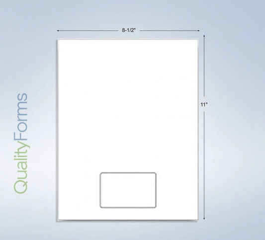 1 Integrated Card, With 2 Mil Backer, 3-3/8" x 2-1/8", on the Center