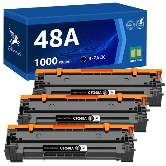 48A Toner Cartridge Replacement for HP 48A CF248A for HP Laserjet Pro MFP M15w M29w M28w M15a M15 M14 M17 M28 M31 M31w M28a M29a M30w M16a M16w Printer Black Toner (3 Pack)