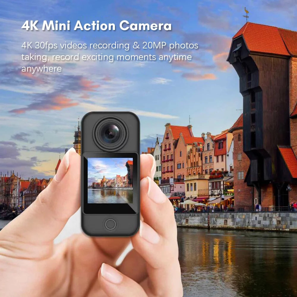 C300 4K 30FPSize  5G2.4G WiFi  Dual Touch Control Sizecreens 154° Wide Angle Lens 6- Gyro Sizetabilization 30M Waterproof Detachable Battery with an Extra Module