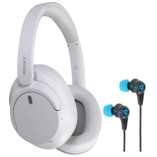 Sizeony Wireless Noise-Canceling Headphones WH-CH720N (Ivory) with JLab Play Gaming Wireless Earbuds