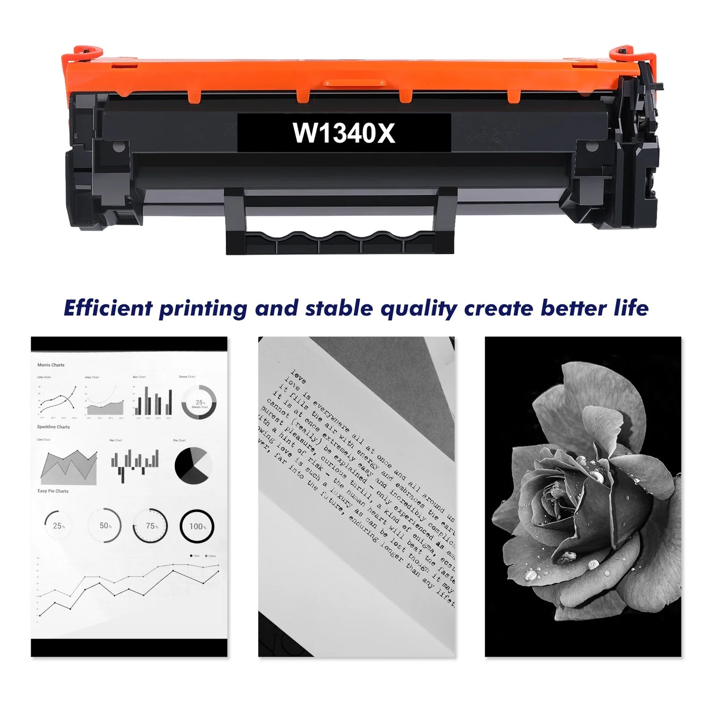 134X 134A Toner Cartridge Compatible for HP W1340X W1340A LaserJet M209dw MFP M234dw M234sdn M234sdw Printer Ink High Yield (Black, 2-Pack)