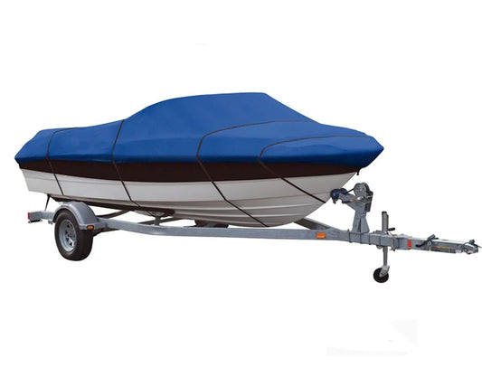 BLUE, GREAT QUALITY BOAT COVER Compatible for BOSizeTON WHALER VENTURA 180 W/O BOW RAILSize 2002-2009