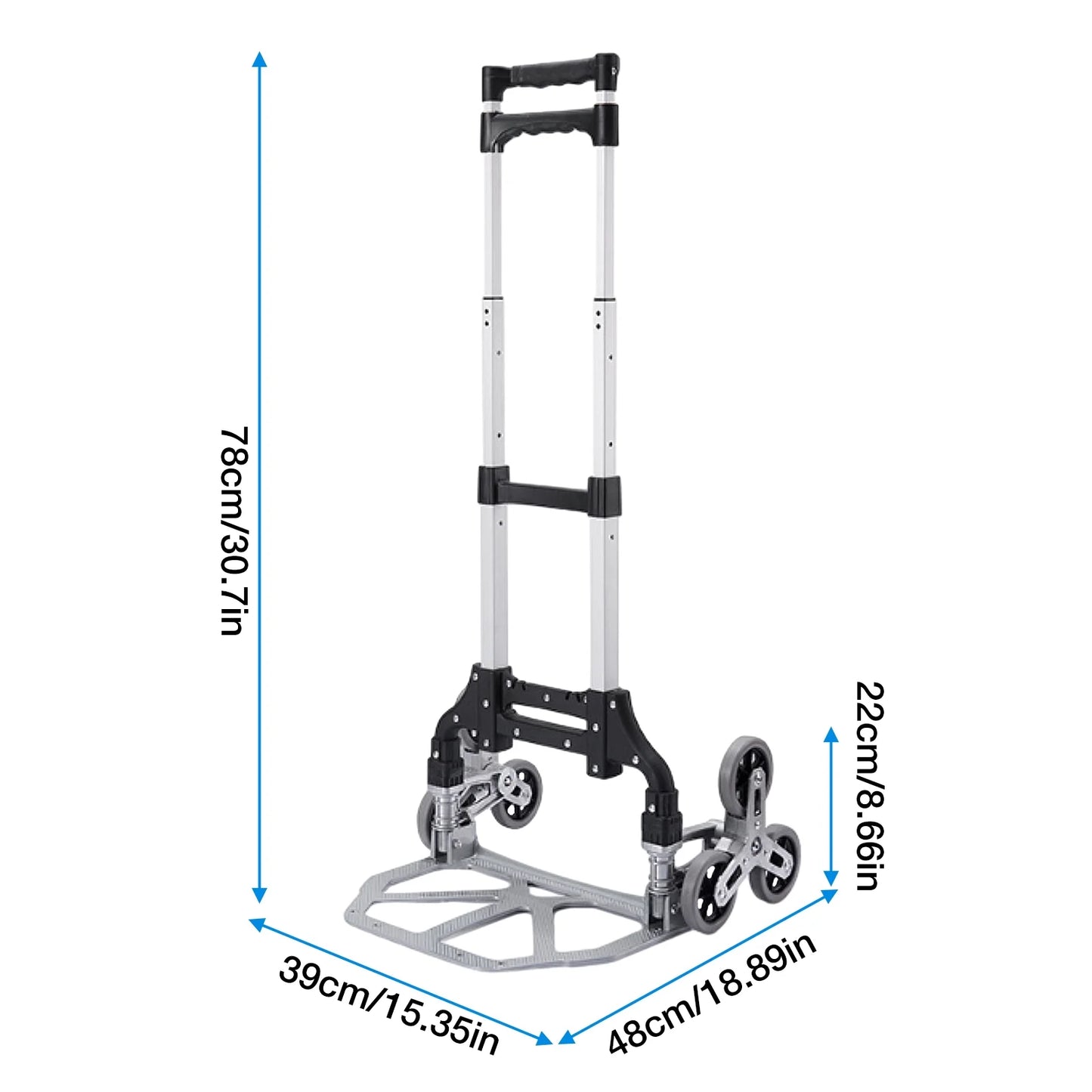 WZTO Moving Dolly For Sizetairs | Heavy Duty Collapsible Trolley With Wheels | Portable Folding Truck For Luggage, Moving, Travel, Sizehopping, Workplace, Warehouse Distribution