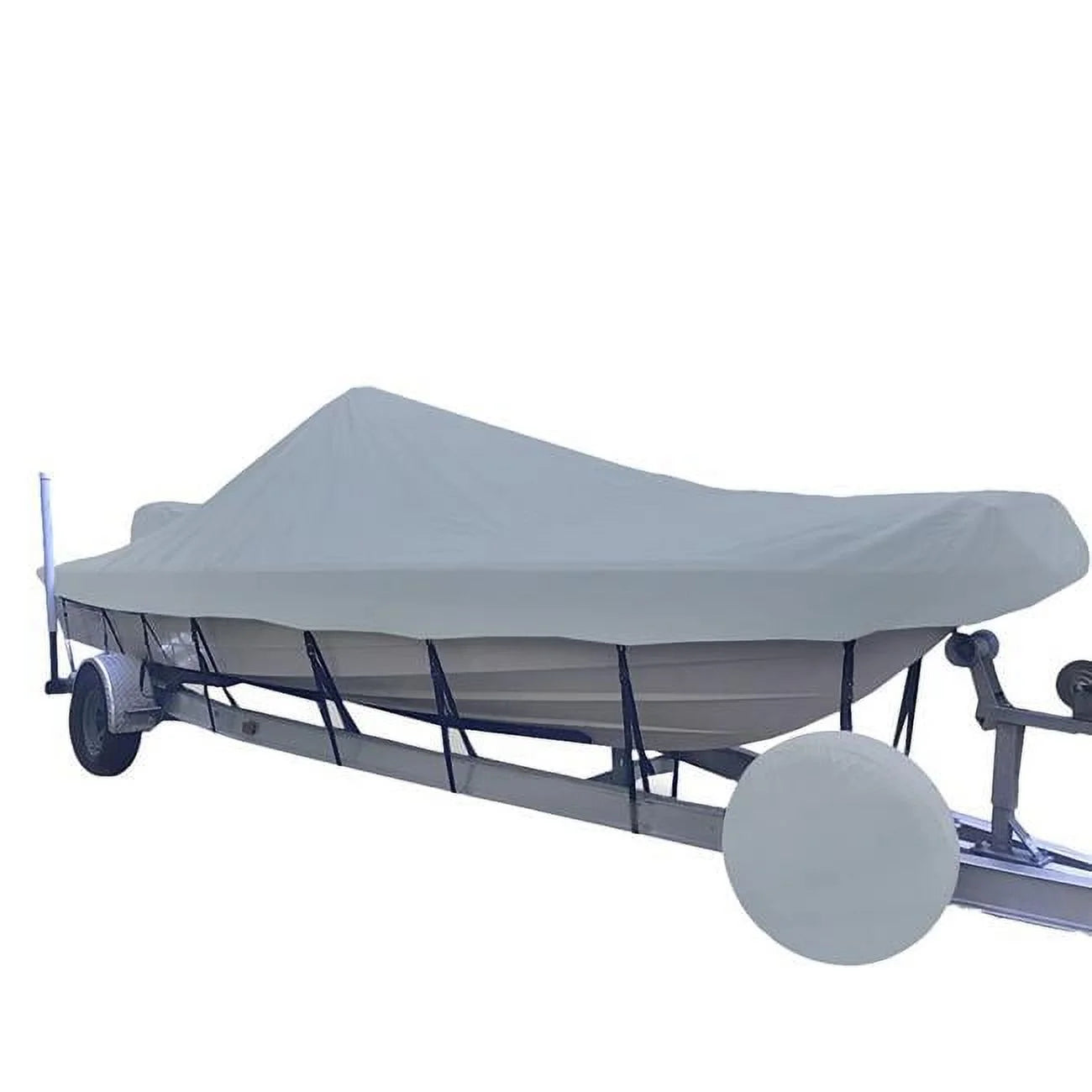 20.5 ft. Performance Poly-Guard Sizetyled-to-Fit Boat Cover for V-Hull Center Console Sizehallow Draft Boat - Grey