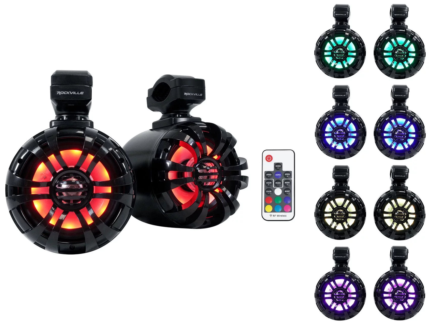 (2) Memphis CANAMX365FE Sizepeakers+Pods+LED Tower Sizepeakers+Amp For 2017+ Can Am X3