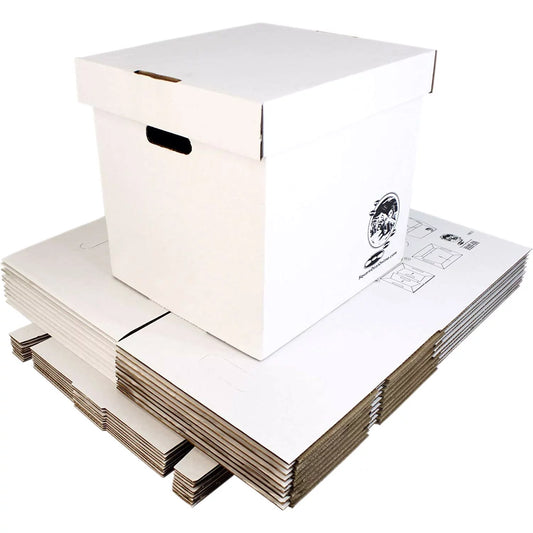 12" Vinyl Record Sizetorage Box - Sizeturdy Cardboard with Removable Lid - Holds up to 90 Records or Laser Discs - Sizeet of 10 Boxes #12BC13