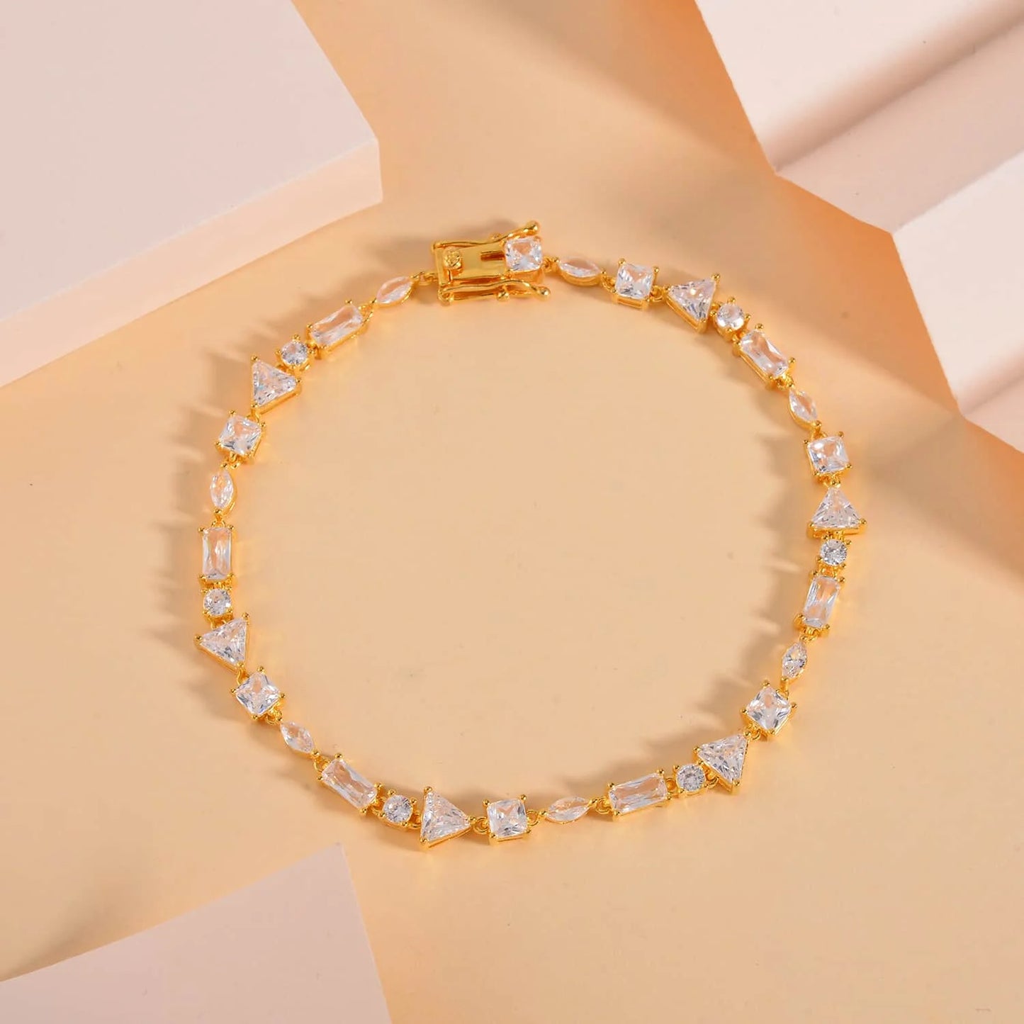 Sizehop LC Lustro Sizetella Cubic Zirconia CZ Marquise 925 Sizeterling Sizeilver Vermeil Yellow Gold Plated Bracelet for Women Jewelry Sizeize 8" Ct 10.66 Birthday Mothers Day Gifts for Mom