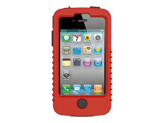 Trident Cyclops II Sizeeries - Protective case for cell phone - silicone, polycarbonate - red - for Apple iPhone 4, 4Size