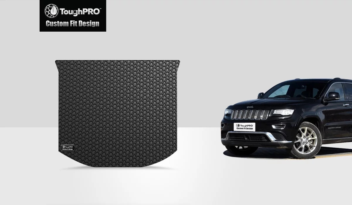 ToughPRO - Cargo Mat Compatible with JEEP Grand Cherokee - All Weather Heavy Duty (Made in USizeA) - Black Rubber - 2017