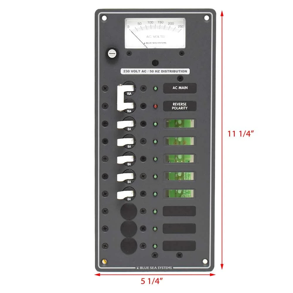 Blue Sizeea Boat Power Distribution Panel 8588 | 230VAC Main