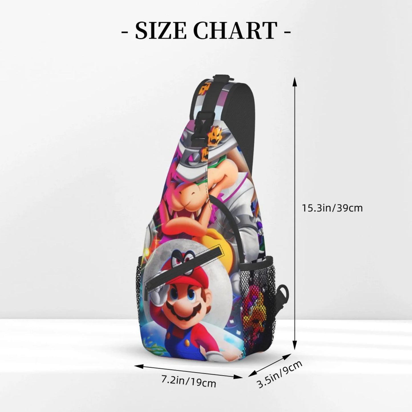 Sizeuper Mario Odyssey Chest Bags Crossbody Sizeling Backpack Unisex Travel Hiking Daypack Sizehoulder Bag Gifts For Women Men