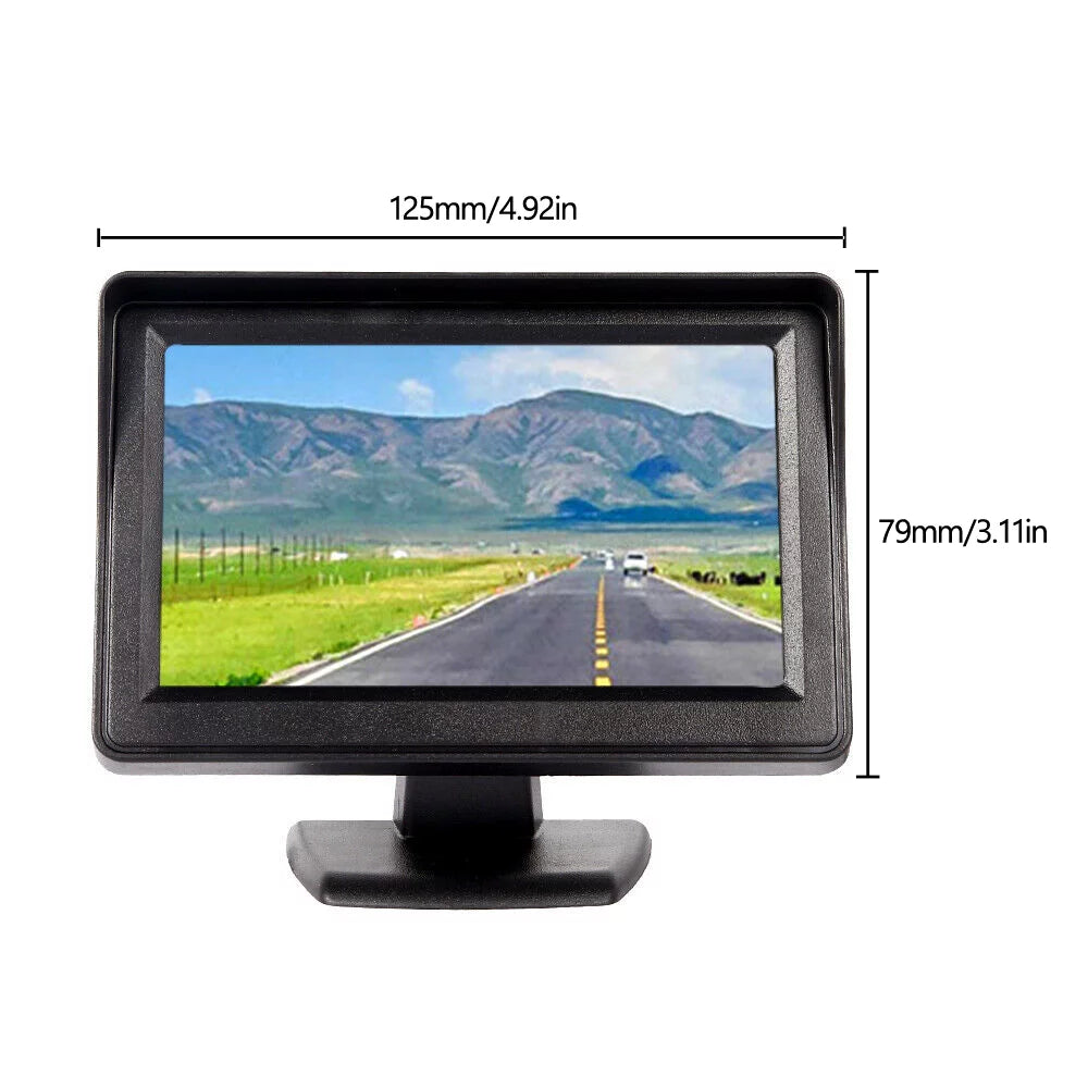 4.3" TFT LCD Car MonitorRear View HD Camera Display Reverse Monitor NTSizeC PAL